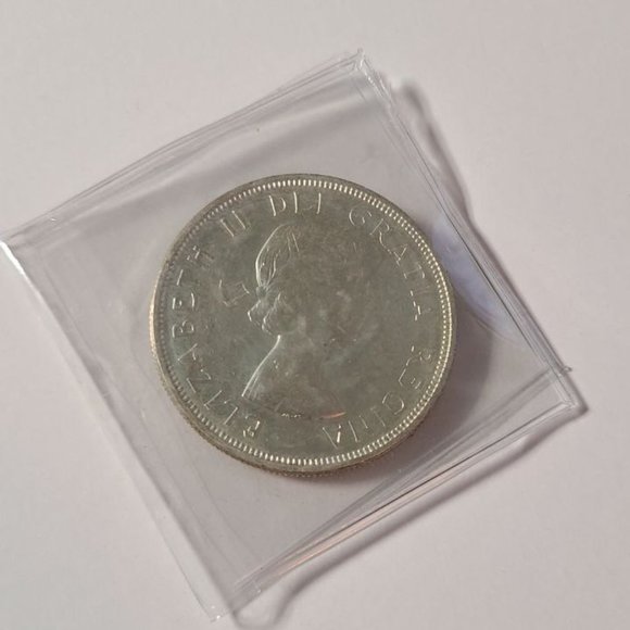 1964 Canadian Silver Dollar - Charlottetown Quebec - Picture 2 of 2